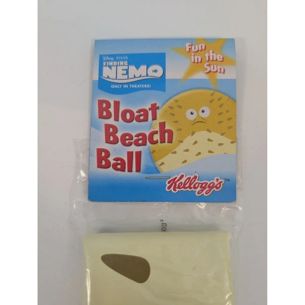 Vintage 2003 Kelloggs Disney Pixar Finding Nemo Bloat Beach Ball - Sealed - RARE
